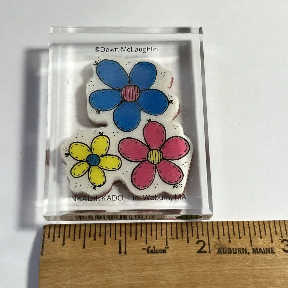 Lot of 5 Rubber Stamps-Floral-If Friends Were Flowers I'd Pick You-Daisy-Jars
